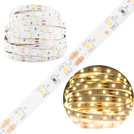 LED-Strip, LED-Streifen 12V 24W 300LED 2835 8mm 5m neutral LUMILED