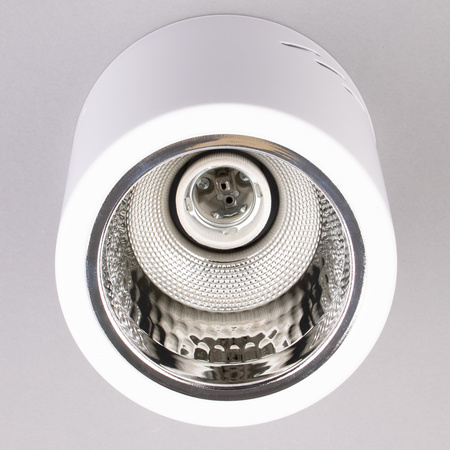 Aufbauleuchte E27, Aufbauspot Runde Tube Weiß Fest APUS 13 LUMILED