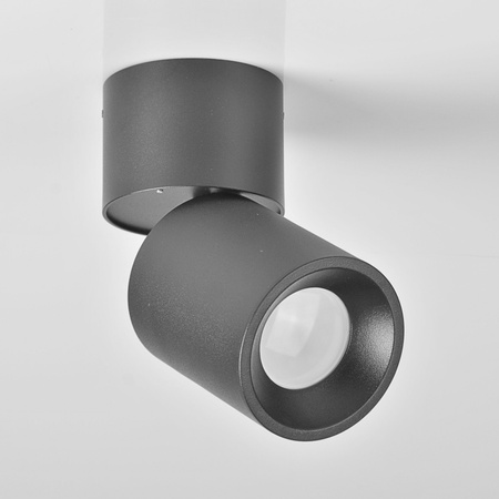 Anbauleuchte ASTRA GU10 Tuba Gelenkig 360° Beweglich Rund Schwarz GOLDLUX