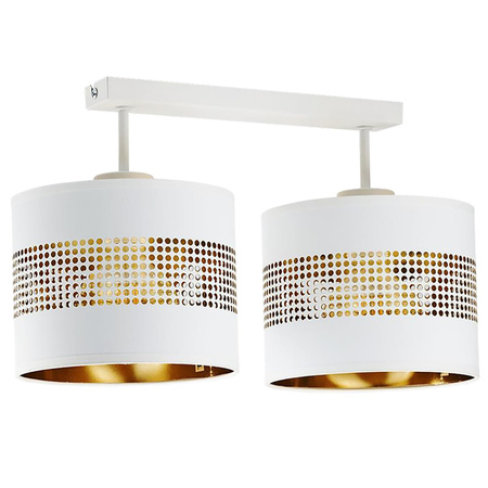 TAGO WHITE Kronleuchter Weiß-Gold Modern 2xE27 3223 TK Lighting Deckenleuchte