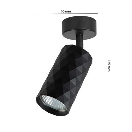 Wandlampe Spotlight Wandlampe GU10 Moving Black Glamour Masterled
