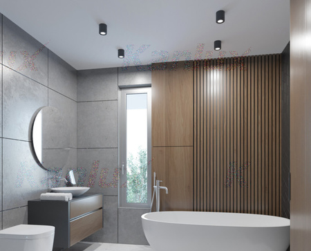 Aufbau-Halogenleuchte SPOT TUBA rund SANI GU10 schwarz IP44 Kanlux