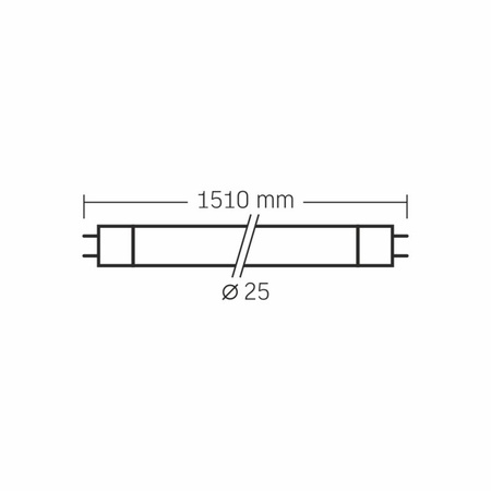 LED-Leuchtstoffröhre G13 T8 24W 2700lm 6000K Kalt 330° 150cm Videx