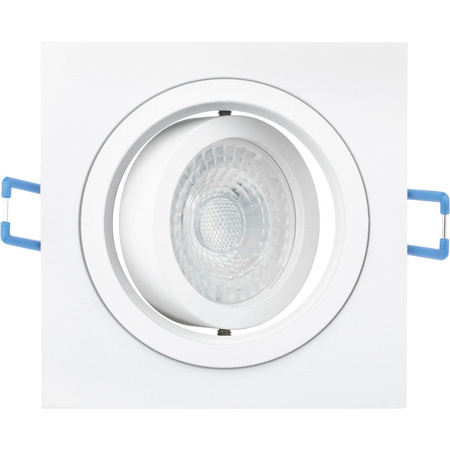 Einbaustrahler GU10, MR16 Einbauspot HALOGEN Quadrat beweglich Weiß CASSIO LUMILED