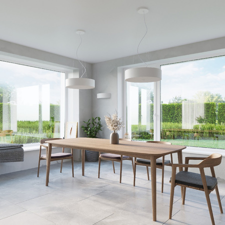 LED-Deckenleuchte SKALA 6xE27 Runde Leuchte 80cm Weiß SOLLUX