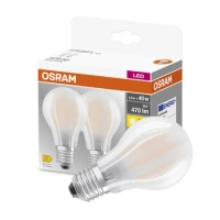 LED Leuchtmittel E27 A60 4W = 40W 470lm 2700K Wärme 320° OSRAM STAR Filament