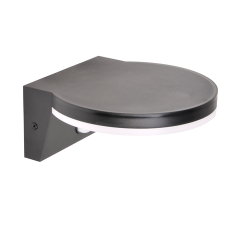 Außenwandleuchte PIR Sensor LED IP54 4000K Rund Schwarz
