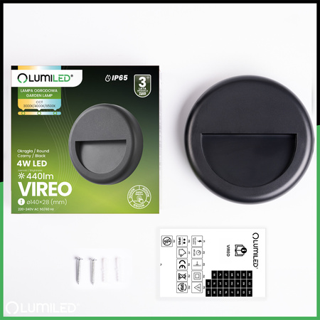 Außen Garten Treppe Wandleuchte CCT 3000-6500K LED 4W IP65 VIREO LUMILED