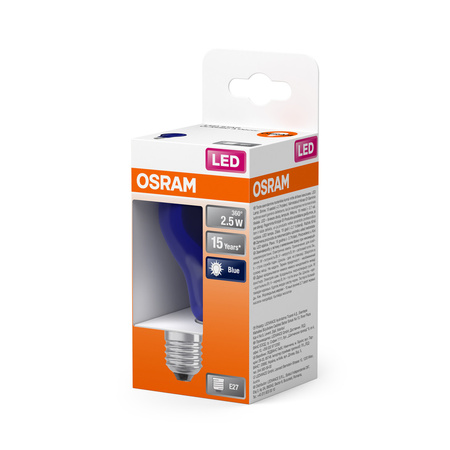 LED-Glühbirne A60 E27 2.5W = 4W 10lm 9000K Cold 300° STAR DECOR CLASSIC Osram