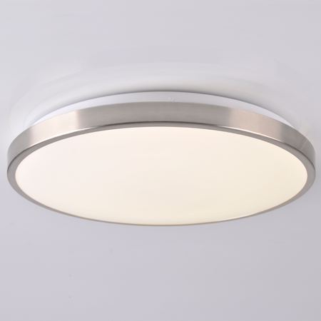 PLAFON LED Deckenleuchte weiß/nickel 30cm 15W 4000K KERN GOLDLUX (Polux)