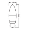 3x LED-Lampe B37 Kerze B22d 4.9W = 40W 470lm 2700K Warm 200° BASE Osram