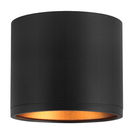 Aufputz LED GOLDA Halogen Deckenleuchte GX53 Rundrohr Schwarz - Gold