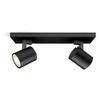 LED Spot Runner Deckenleuchte Schwarz 2x4.2W CCT PHILIPS HUE Bluetooth Zigbee + Dimmschalter