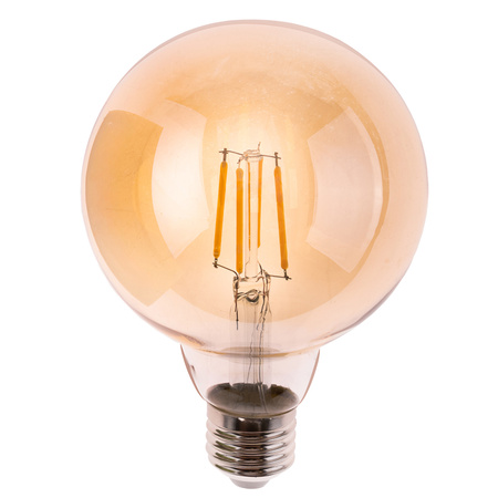 3x LED-Lampe E27 Globe G95 4W = 40W 470LM 2000K warmweiß 360° Amber Filament LUMILED