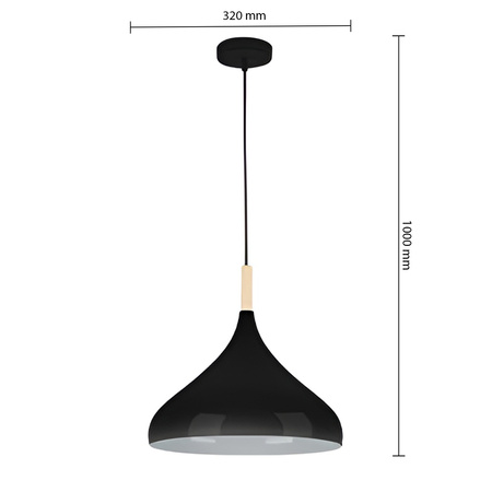 Masterled E27 Schwarz Braun Miko Hängeleuchte