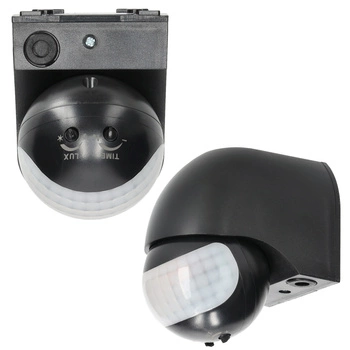 PIR-Bewegungs- und Dämmerungsmelder LX40 180ST BLACK KOBI
