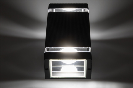 Wandleuchte Außen 2x GU10, Garten-Wandleuchte IP54 nach oben und unten VELA LUMILED