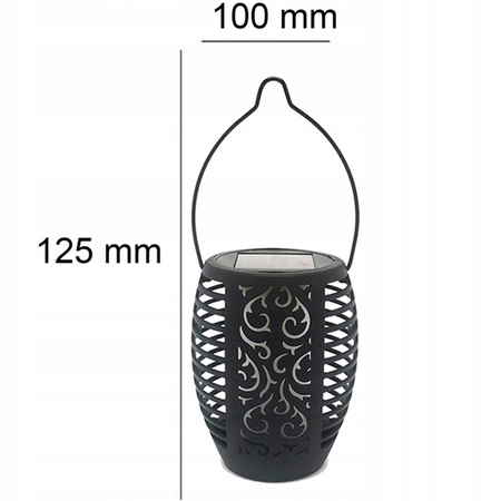 Solar Gartenlampe LED Hängelaterne Flamme IP44 1700K Dämmerungssensor