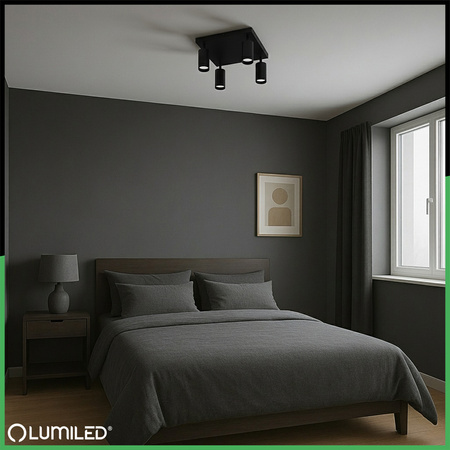 Deckenleuchte Plafond SPOT TUBA Reflektor Halogen Leuchte 4x GU10 TABULA LUMILED