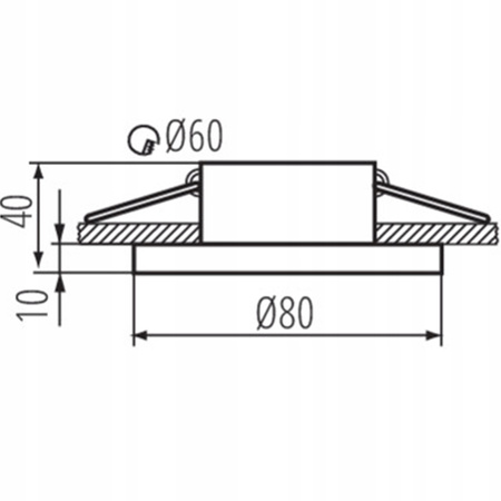 Deckeneinbauleuchte Gx5,3/GU10Weißer Ring FLINI IP44 DSO-W KANLUX