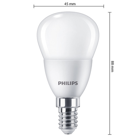 LED-Lampe E14 Ball P45 4.9W = 40W 470lm 4000K Neutral Essential Philips