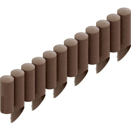 Garten Palisade Zaun Grenze Rasen Einfassung 4 STANDARD Braun 2.3m Stark Frostfest CELLFAST