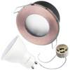 HALOGEN Hermetisches Badleuchten-Set AQUS Kupfer IP44 + LED GU10 1,5W 4000K Lumiled