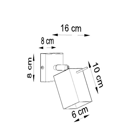 LED MERIDA GU10Wandleuchte Moving white SOLLUX