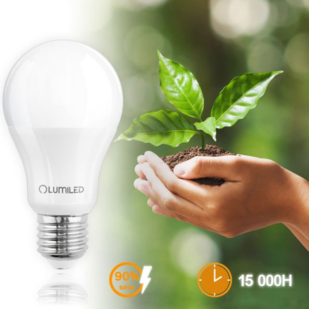 6x LED Lampen E27, Glühbirne A60 10W = 75W 1055lm 260° 4000K neutral LUMILED