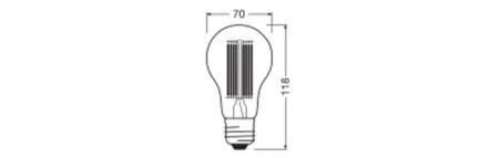 LED-Glühbirne E27 17W = 150W 2452lm 3000K Warm 320° Filament Value Class Ledvance
