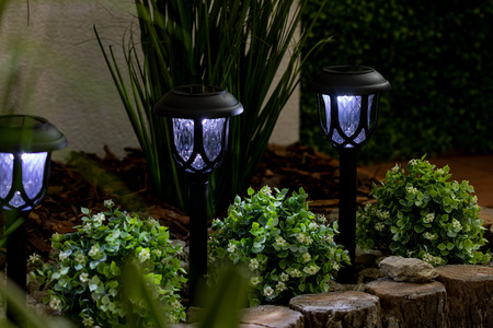 LED Solar Gartenlampe Drive 5500-6000K IP44 40cm Dämmerungssensor