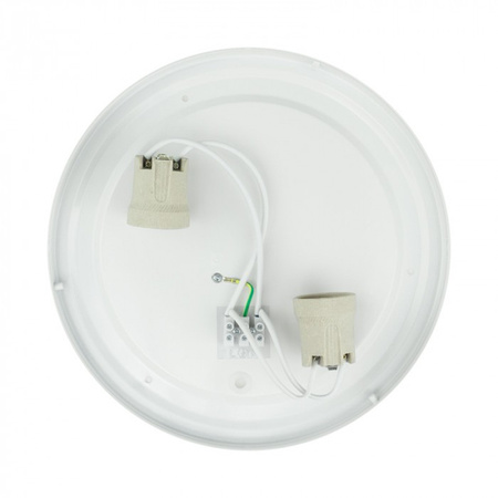 LED Plafond-Deckenleuchte 2x E27 Weiß Rund Ecolight