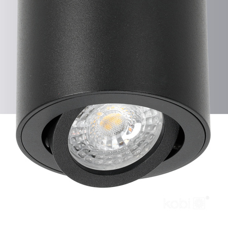 Aufbauleuchte OH36L KOBI ROUND MOVABLE GU10 SCHWARZ
