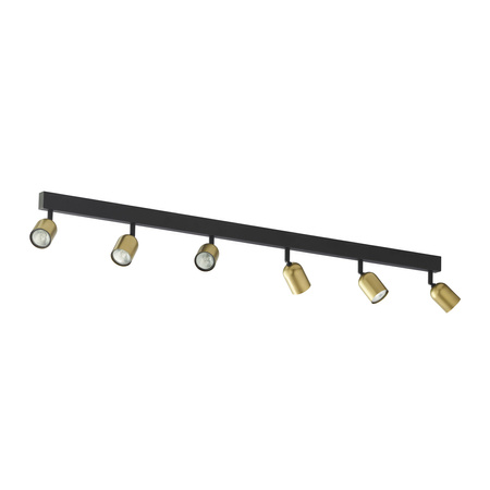 Deckenleuchte TOP BLACK/GOLD Spotleiste Schwarz/Gold Modern 6xGU10 1022 TK Lighting