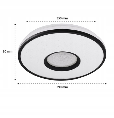 PLAFON LED 39cm runde Deckenleuchte 24W 3000K-6500K + Fernbedienung