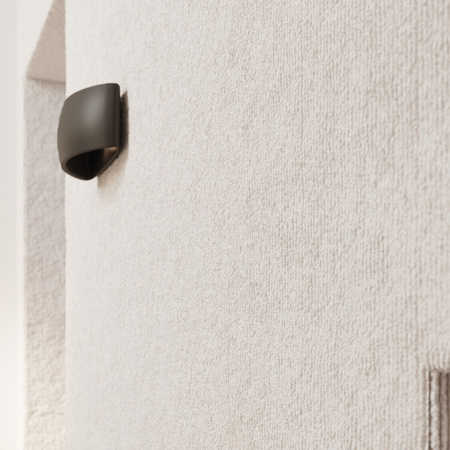 LED-Wandleuchte PONTIUS G9Wandleuchte halbrund Keramik Schwarz SOLLUX