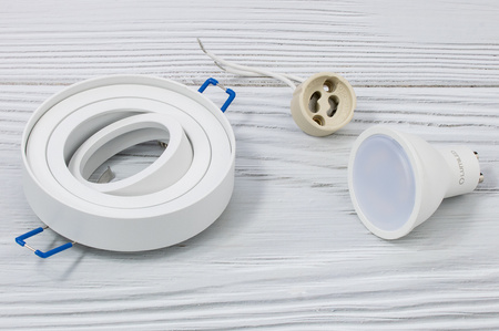 HALOGEN Einbaustrahler Tuba Spot, beweglich GU10 Rund Weiß 20mm MIDI + LED GU10 6W 3000K LUMILED