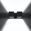 LED QUAD Wandleuchte 2xG9Wandleuchte oben unten Schwarz SOLLUX