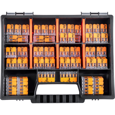 Schnellverbinder WAGO Installationsverbinder Set à 60 Stück - 25x 221 2x4mm + 25x 3x4mm + 10x 5x4mm