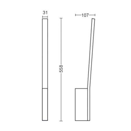 LED LIANE Wandleuchte Schwarz 12.2W 24V CCT RGB PHILIPS HUE Bluetooth Zigbee