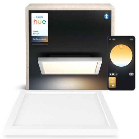 Panel LED Deckenanbauleuchte 30x30 cm 19W 1940lm IP20 Weiß Ambiente TW Weiß Smart SMART Zigbee Bluetooth Aurelle Philips HUE