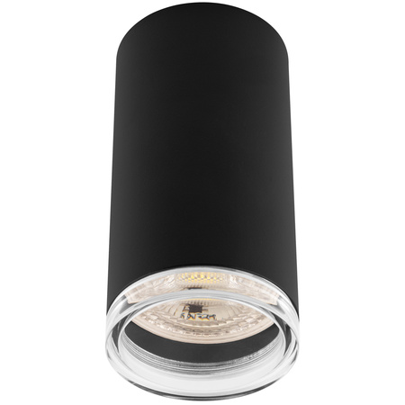 LED-Reflektor-Deckenleuchte Spot Tuba GU10 IP44 ADERO Schwarz Lumiled