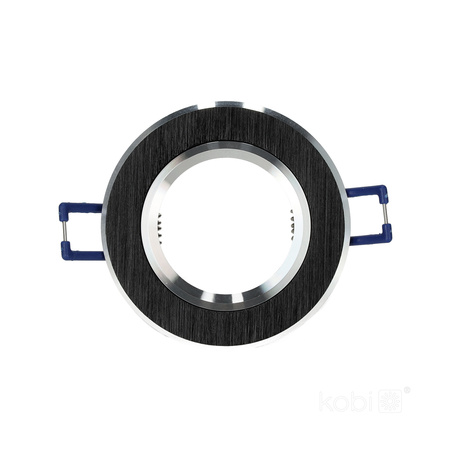 Flush-mounted GU10 Halogen Einbaustrahler Schwarz Rund Kobi