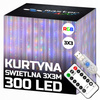 LED-Vorhang USB 5V 300xLED auf Fernbedienung RGB LVT