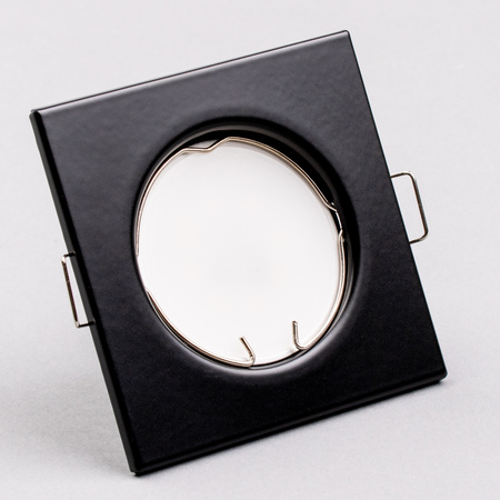 Einbaustrahler GU10, MR16 Einbauspot HALOGEN Quadrat Fest Schwarz Blech PAVO LUMILED