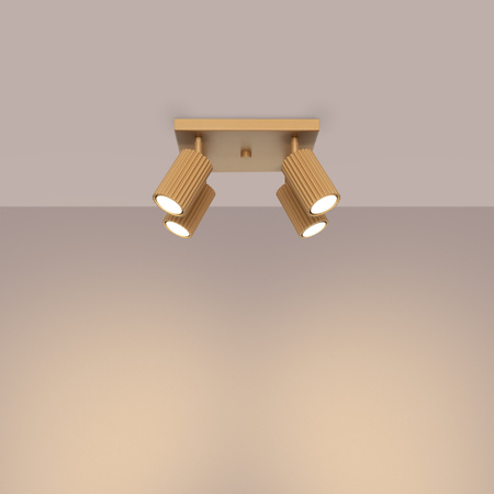 Tuba Spot Reflektor Deckenleuchte 4x GU10 Gold Carbon Deep Space SL.1564 Sollux