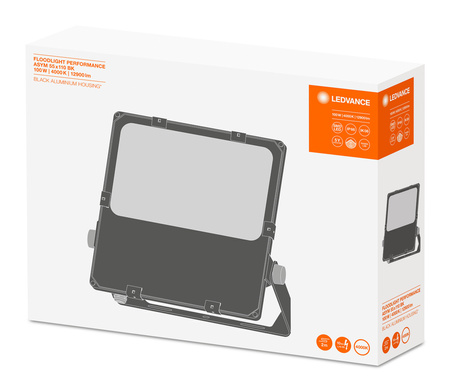 LED-Flutlicht Outdoor-Flutlicht 100W 12900lm 4000K IP66 Schwarzes Flutlicht Ledvance