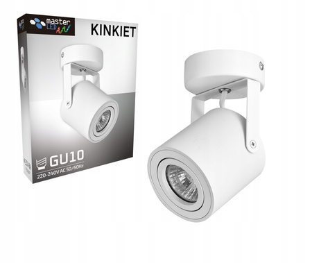 Wand Wandmontage Aufbaulampe Beweglich GU10 Weiß Matt Abi Masterled