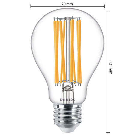 E27 A67 LED Lampen 17 W = 150 W, 2452 lm, 2700 K, warmes Filament PHILIPS