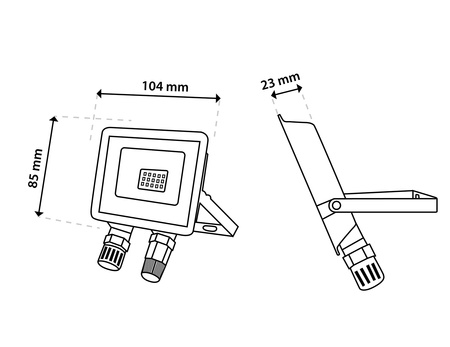 LED-Strahler 10W, LED-Flutlicht ZUME 11000lm 4000K IP65 Schwarz Advanced Lighting Series LUMILED